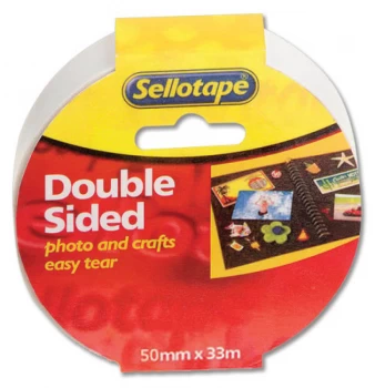 image of Sellotape Double-sided 50mm x 33m Pack of 3