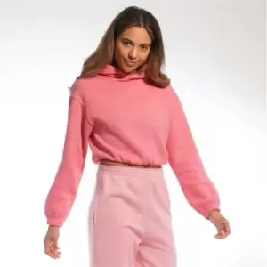 image of Light and Shade Cropped Hoodie Womens - Pink