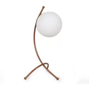 Image of Cristal Model 16 Deco Globe Table Lamp Copper