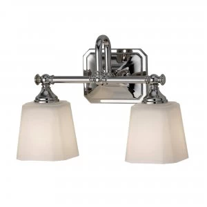 Image of 2 Light Bathroom Over Mirror Light Polished Chrome IP44, G9
