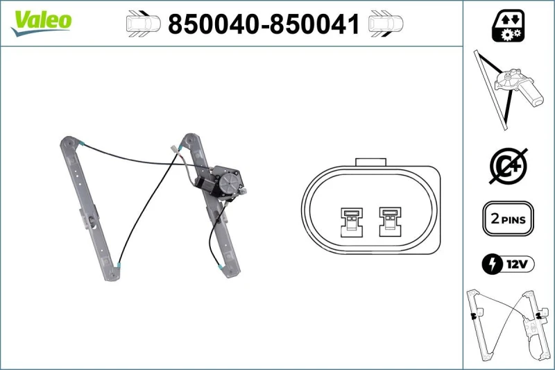 Image of Window regulator VALEO 850040