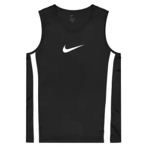 image of Nike M Nk Dri-Fit Icon Jersey, Black/White/White, Female, Tops & Sweaters, DV9967-010