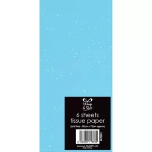 Image of 6 Glitter Tissue Turquoise