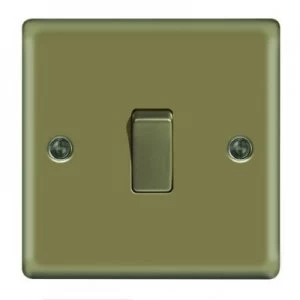 image of Wickes 10A Light Switch 1 Gang 2 Way Pearl Nickel Raised Plate