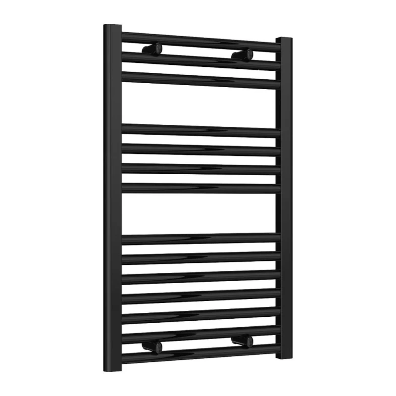 Image of Bathroom Kingdom Diva Black Straight Heated Towel Rail 800x500 Black Unisex