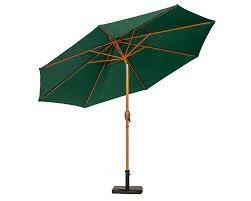 image of Royalcraft 3m Green Woodlook Crank and Tilt Parasol