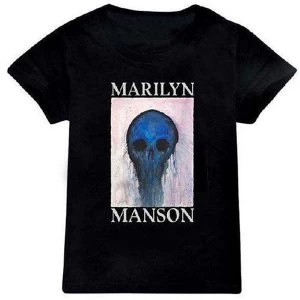 image of Marilyn Manson - Halloween Painted Hollywood Kids 11 - 12 Years T-Shirt - Black