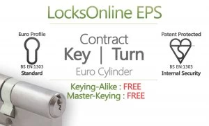 image of LocksOnline EPS Contract Key and Thumbturn Euro Cylinder