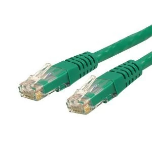 image of 2 ft Cat 6 Green Molded RJ45 UTP Gigabit Cat6 Patch Cable 2ft Patch Cord