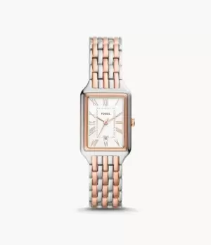 Image of Fossil Women Raquel Three-Hand Date Two-Tone Stainless Steel Watch
