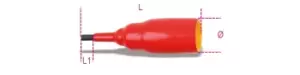 image of Beta Tools 920 MQ/PE10 VDE 1000V Insulated 1/2" D Hex Bit Socket Driver 10mm