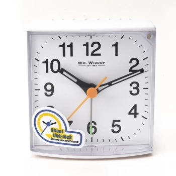 Image of WM WIDDOP Alarm Clock with Sweep Movement - White