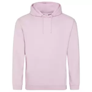 Image of Awdis Unisex College Hooded Sweatshirt / Hoodie (XL) (Baby Pink)