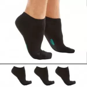 Image of DIM 3 Pack Invisible Socks - Black 39/42