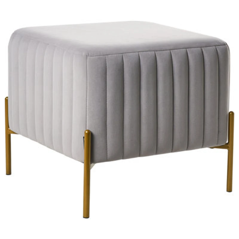 Image of Beliani Footstool Utah Velvet Grey