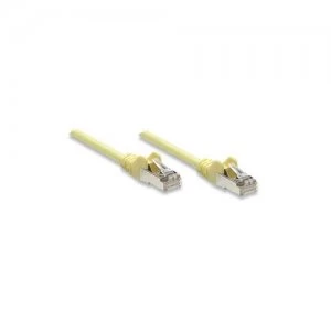 image of Intellinet Network Patch Cable Cat5e 20m Yellow CCA F/UTP PVC RJ45 Gold Plated Contacts Snagless Booted Polybag