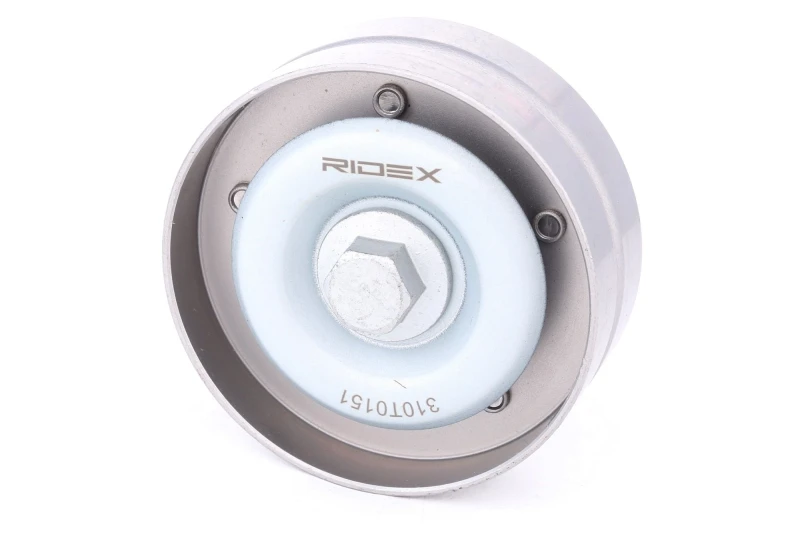 Image of RIDEX 310T0151 Tensioner Pulley with screw Metal Tensioner Pulley,v-ribbed belt (310)