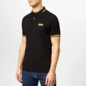 image of Barbour International Mens Essential Tipped Polo Shirt - Black - M