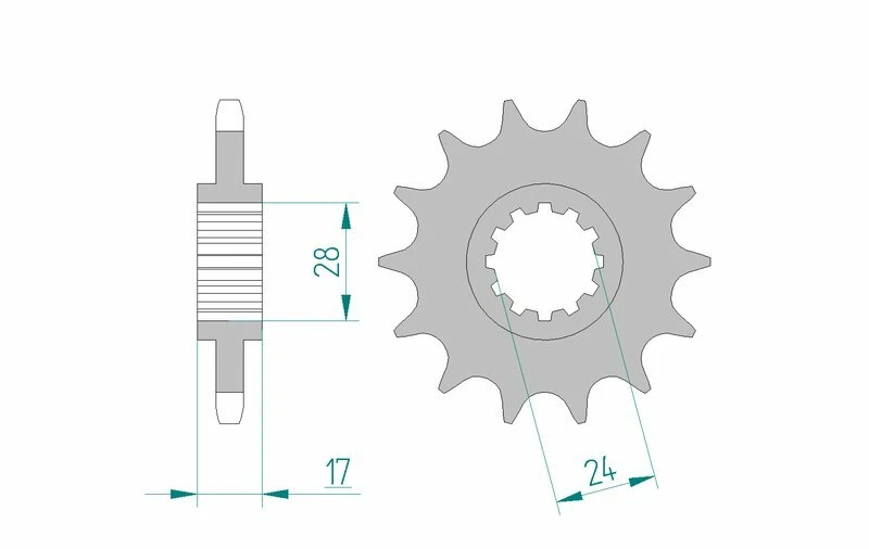 Image of AFAM Steel Standard Front Sprocket 20515 - 525