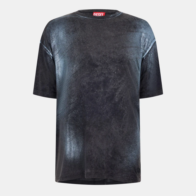 Image of Diesel Unisex Adults Regular Fit T-Shirt Laminated Grey unisex XS