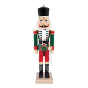 Image of Christmas Workshop Wooden Nutcracker - Green/Red
