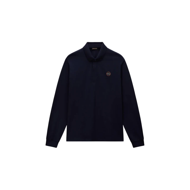 Image of Long sleeve polo shirt Napapijri E-Badge Bleu Male 2XL