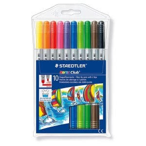 image of Staedtler Noris Pack of 10 Double-Ended Colour Pens