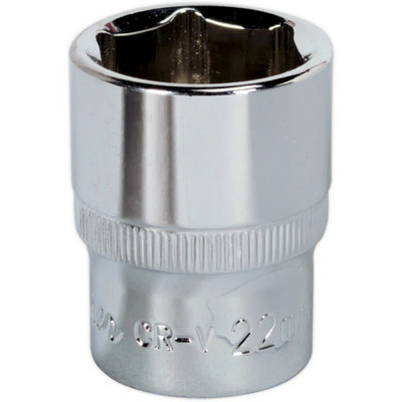 Image of Loops 22mm Forged Steel Drive Socket - 1/2" Square Drive - Polished Chrome Vanadium Metallics