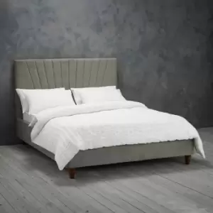 Image of LPD Lexie Double Bed Silver Velvet