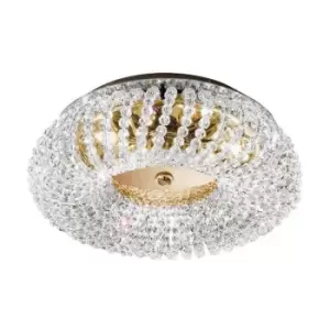 image of Kolarz CARLA - Designer Crystal Large Ceiling Light Polished Gold, 3x G9