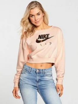 Image of Nike Nsw Air Crew Sweat Top Light Pink Size L Women