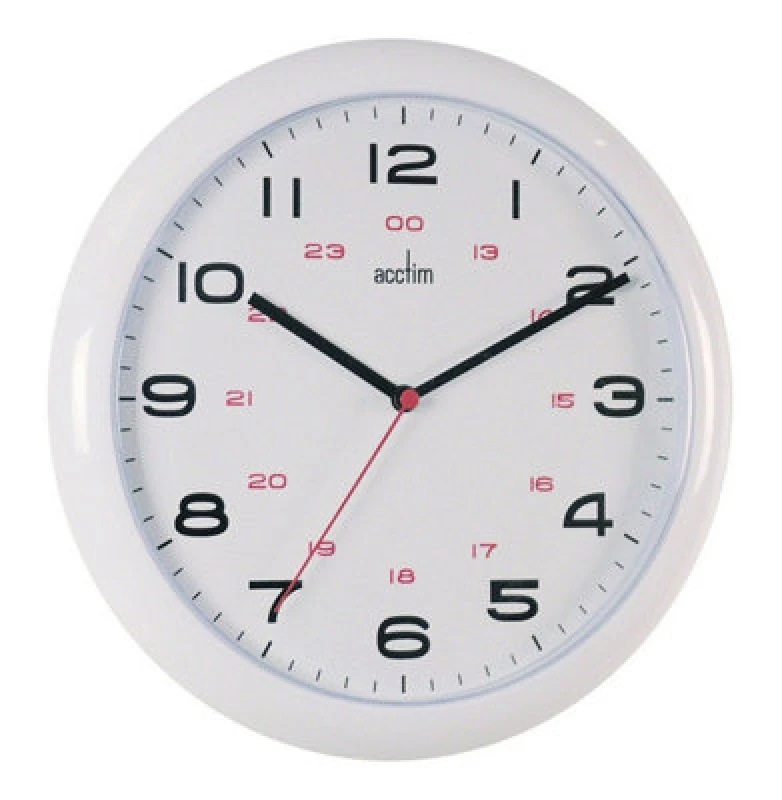 Image of Acctim 92/301-24 Aylesbury Office Wall Clock, White