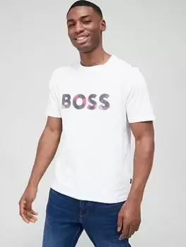 Image of BOSS TeeArt T-Shirt - White, Size 2XL, Men
