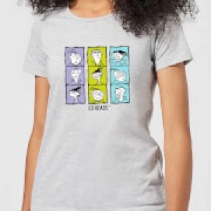 Image of Ed, Edd n Eddy Heads Womens T-Shirt - Grey - 3XL