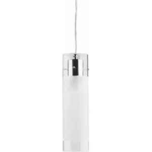 Image of Chrome pendant lamp FLAM 1 bulb Width 7 Cm