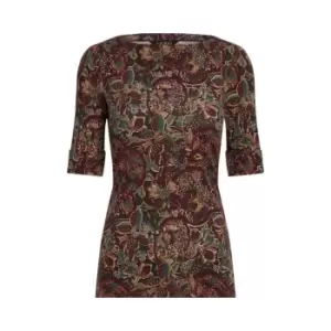 Image of Lauren by Ralph Lauren Judy Elbow Sleeve T Shirt - Red