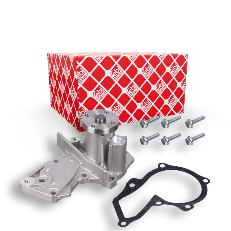 Image of FEBI BILSTEIN Water pump Cast Aluminium 39114 Engine water pump,Water pump for engine FORD,MAZDA,VOLVO,Fiesta Mk6 Schragheck (JA8, JR8)