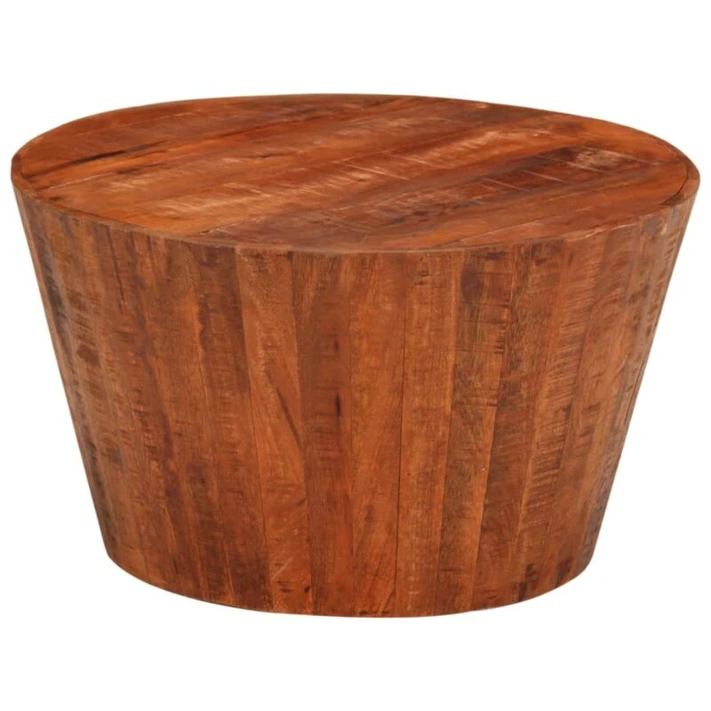 Image of VIDAXL Coffee Table o 52x30cm Solid Rough Wood Mango Vidaxl 8720845825713