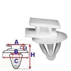 Image of ROMIX Clip C60426 VOLVO,V70 II (285),S60 I (384),XC70 II Kombi (136)