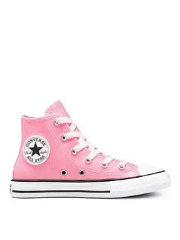 Converse Chuck Taylor All Star Sun-kissed Glitter Childrens Hi Top Trainers, Pink, Size 1