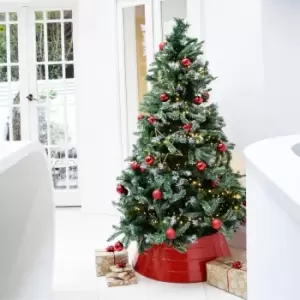 Image of Ivyline Metal Christmas Tree Skirt - Red