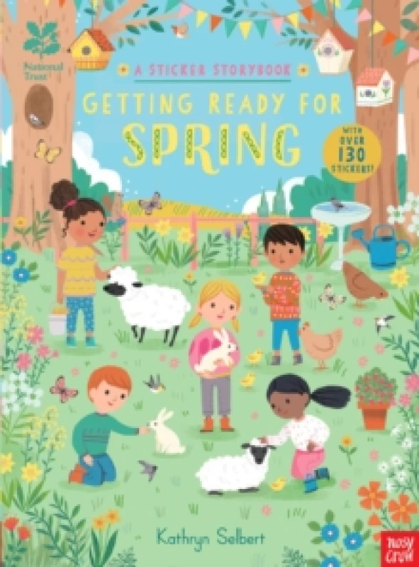 Image of Kathryn Selbert National Trust: Getting Ready for Spring, A Sticker Storybook Paperback Multi