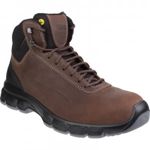 Image of Puma Mens Safety Condor Mid Safety Boots Brown Size 11