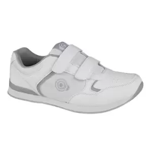 Image of Dek Mens Drive Touch Fastening Trainer-Style Bowling Shoes (10 UK) (White/Grey)