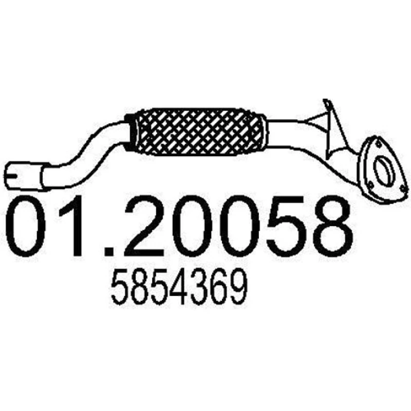 Image of MTS 01.20058 Exhaust Pipe Front, Length: 700mm Exhaust Pipe (17)