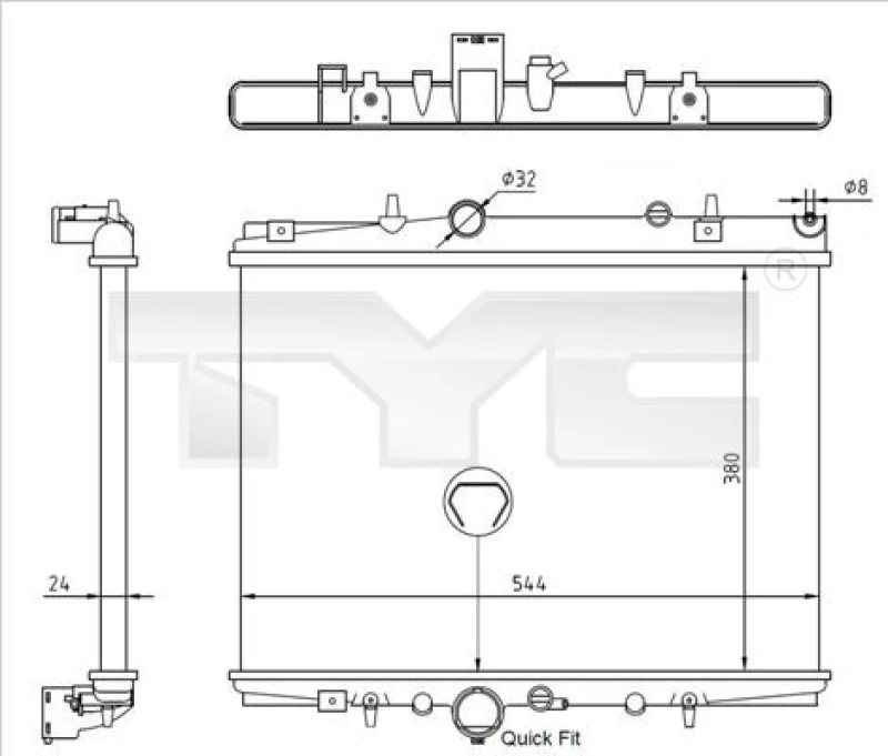 Image of TYC Engine radiator TYC 726-0018-R