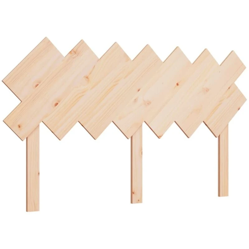 Image of Vidaxl Bed Headboard 151.5X3X81cm Solid Wood Pine, Brown 819225