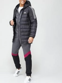Image of adidas Essentials Down Parka - Black, Size XS, Men