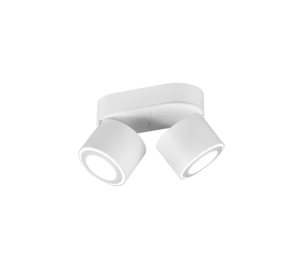 Image of Taurus Modern 2 Light Twin Ceiling Spotlight White Matt 3000K