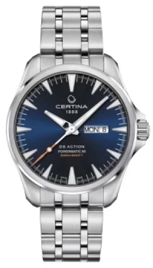 Image of Certina DS Action Day-Date Powermatic 80 Blue Dial Watch